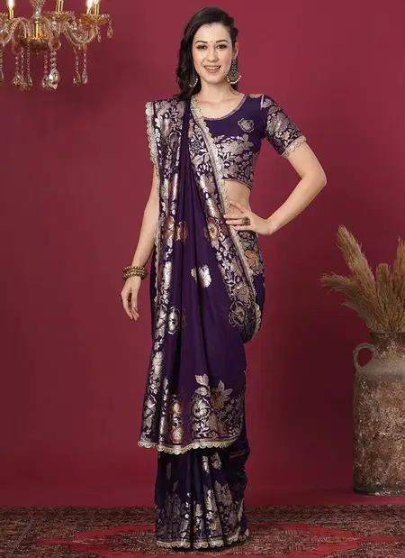 KT 201 Banarasi Soft Silk Saree Wholesale Clothing Distributors In India